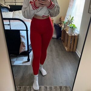 Victoria Secret Red High Waisted Full Length Leggings — Women’s S